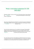 Water restoration technician ECAM 2024/2025