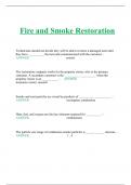 Fire and Smoke Restoration exam 2023/2024