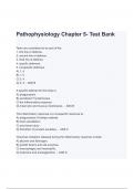 Test Bank For Pathophysiology  Chapter 5 Study Guide (A+ GRADED 100% VERIFIED)