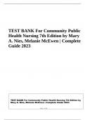 TEST BANK For Community Public Health Nursing 7th Edition by Mary A.Nies, Melanie McEwen | Complete Guide 2023 VERIFIED