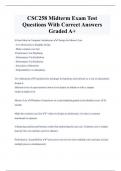 CSC258 Midterm Exam Test  Questions With Correct Answers  Graded A+
