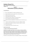 Solution Manual For MIS, 10th Edition Hossein Bidgoli