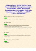 Midterm Exam: NR546/ NR 546 (Latest Update 2024/ 2025) Psychopharmacology for the Psychiatric-Mental Health Nurse Practitioner Review| Complete Guide with Questions and Verified Answers| 100% Correct- Chamberlain