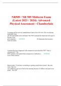 NR509 / NR 509 Midterm Exam (Latest 2023 / 2024): Advanced Physical Assessment 