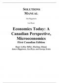 Solutions Manual For Economics Today A Canadian Perspective Microeconomics (Canadian Edition) 1st Edition By Roger Miller, Lia Rizzo, George Sroka, Jim Higginson, Mustaq Ahmad (All Chapters, 100% Original Verified, A+ Grade)