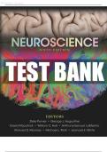 Test bank for Neuroscience 6th Edition by Purves, Chapters 1-34 | Complete Guide A+