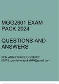 MGG2601 Exam pack 2024 (Questions and answers)