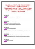Midterm & Final  Exams: NR571/ NR 571 (New /2024/ 2025 Updates BUNDLED TOGETHER WITH COMPLETE SOLUTIONS) Complex Diagnosis & Management in Acute Care | Reviews with Questions and Verified Answers|100% Correct – Chamberlain 