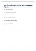 AA Exam C Questions And Answers Latest Update