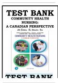 Test Bank for Community Health Nursing A Canadian Perspective 5th Edition by Stamler.