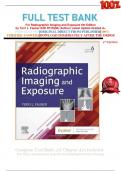 FULL TEST BANK For Radiographic Imaging and Exposure 6th Edition by Terri L. Fauber EdD RT(R)(M) (Author) Latest Update Graded A+  