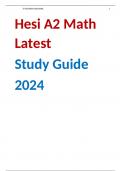Hesi A2 Math Latest Study Guide 2024
