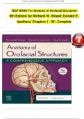 TEST BANK For Anatomy of Orofacial Structures, 9th Edition 2024 by Richard W. Brand; Donald E. Isselhard, Verified Chapters 1 - 36, Complete Newest Version
