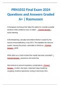 PRN1032 Final Exam 2024 Questions and Answers Graded A+ | Rasmussen 