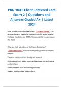 PRN 1032 Client Centered Care Exam 2 | Questions and Answers Graded A+ | Latest 2024