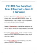 PRN 1032 Final Exam Study Guide | Download to Score A+ | Rasmussen