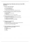 Pathophysiology Exam 5 Questions and Answers Latest 2024 - Rasmussen