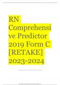 RN Comprehensive Predictor 2019 Form C [RETAKE] 2023-2024