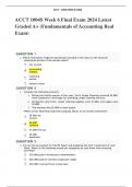 ACCT 1004S Week 6 Final Exam 2024 Latest Graded A+ (Fundamentals of Accounting Real Exam)