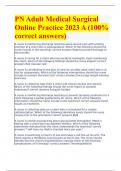 PN Adult Medical Surgical Online Practice 2023 A questions and answers 2023