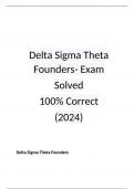 Delta Sigma Theta Founders- Exam Solved 100% Correct (2024)