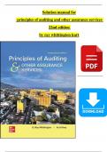 TEST BANK and Solution Manual For Principles of Auditing and Other Assurance Services 22nd Edition by Ray Whittington, Kurt Pany| Complete Verified Chapter s |