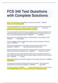 FCS 340 Test Questions with Complete Solutions