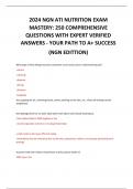 2024 NGN ATI NUTRITION EXAM MASTERY: 250 COMPREHENSIVE QUESTIONS WITH EXPERT VERIFIED ANSWERS - YOUR PATH TO A+ SUCCESS (NGN EDITTION)
