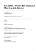 Gas Fitter 2 Practice Test Exam 2024 Questions and Answers.