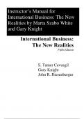 Instructor Manual For International Business The New Realities 5th Edition By Cavusgil, Knight, Riesenberger (All Chapters, 100% Original Verified, A+ Grade) 