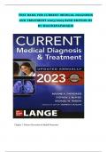 TEST BANK FOR CURRENT MEDICAL DIAGNOSIS AND TREATMENT 2023/2024 62ND EDITION BY  MAXINE PAPADAKIS