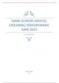 OCR AS Level Drama and Theatre H059/05 QUESTION PAPER AND MARK SCHEME for June 2023: Exploring performance  