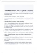 TestOut Network Pro Chapters 1-9 Exam Questions and Answers