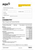 AQA 2023 AS CHEMISTRY 7404 Paper 1 & 2 Question Papers & Mark schemes