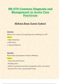 NR570 / NR 570 Midterm Exam (Latest 2024 / 2025): Common Diagnosis & Management in Acute Care Practicum |Weeks 1-4|Questions and Verified Answers| 100% Correct - Chamberlain