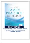 FAMILY PRACTICE GUIDELINES FIFTH EDITION TEST BANK CASH GLASS MULLEN ALL CHAPTERS COVERED