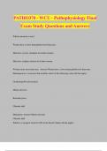 PATHO370 - WCU - Pathophysiology Final Exam Study Questions and Answers