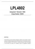 LPL4802 Assignment 1 Semester 1 2024