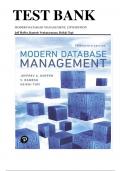 Test Bank for Modern Database Management, 13th Edition by Jeff Hoffer, Ramesh Venkataraman, Heikki Topi ISBN: 9780134877006 Chapter 1-14 Complete Guide.