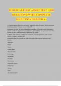 SURGICAL FIRST ASSIST TEST 1 |100 QUESTIONS| WITH COMPLETE SOLUTIONS GRADED A+