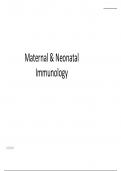 The immune system: Maternal and neonatal immunity 