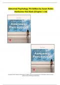 Abnormal Psychology 7th Edition By Susan Nolen Hoeksema-Test Bank (Chapter 1-16)