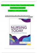 TEST BANK For Nursing Today: Transition and Trends, 11th Edition (Zerwekh), Verified Chapters 1 - 26, Complete Newest Version