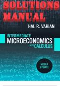 SOLUTIONS MANUAL forIntermediate Microeconomics with Calculus: A Modern Approach: Media Update 1st Edition by Hal R. Varian ISBN 9780393690033, 039369003. (Complete Download)