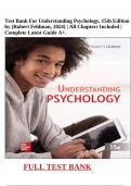 Test Bank For Understanding Psychology, 15th Edition by (Robert Feldman, 2024) | All Chapters Included | Complete Latest Guide A+.