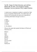 Nur300 - Chapter 39: Fluid, Electrolyte, and Acid Base Balance (QU Nur 300 - Core Concepts in Nursing) Quinnipiac University Questions With Complete Solutions