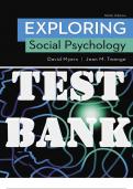 TEST BANK for Exploring Social Psychology 9th Edition by David Myers ISBN-13 9781260807509. (All 31 Modules).
