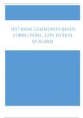 Test Bank Community-Based Corrections, 12th Edition by Alarid
