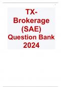 TX-Brokerage (SAE) Question Bank 2024