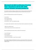 Microsoft AZ-900 Certification Practice Test 1 Questions 26-55 with 100% correct answers